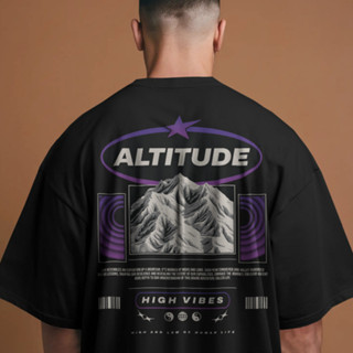 เสื้อยืด Streetwear Oversize ผู้ชาย สกรีนลาย U-030 