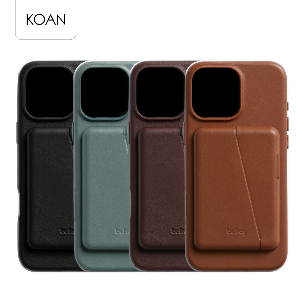 BELLROY - Mod Phone Case + Wallet iPh0ne 16 Pro [Black], 16 Pro [Ganache], 16 Pro Max [Black], 16 Pr