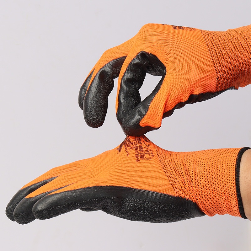 MUSCLE COW 6คู่ ถุงมือนิรภัย กันบาด กันหนาม กันลื่น ทุกสีพร้อมส่ง ถุงมือเคลือบยาง - รูปที่ 3