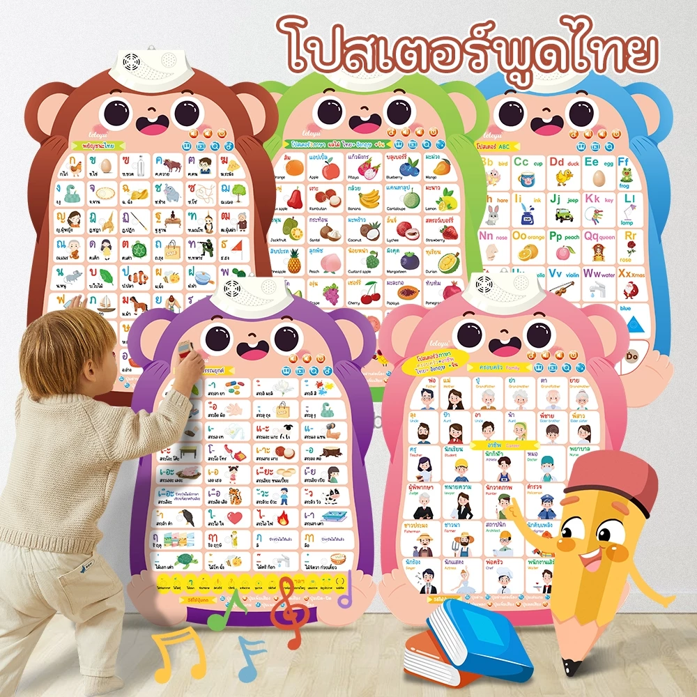 COD ของเล่นเด็ก โปสเตอร์เด็กเสริมพัฒนาการ โปสเตอร์พูดได้ มีเสียง กดเรียนรู้เอง เสริมพัฒนาการภาษา thumbnail 5