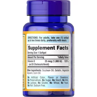 Puritan's Pride vitamin d3 วิตามินดี vitamin d