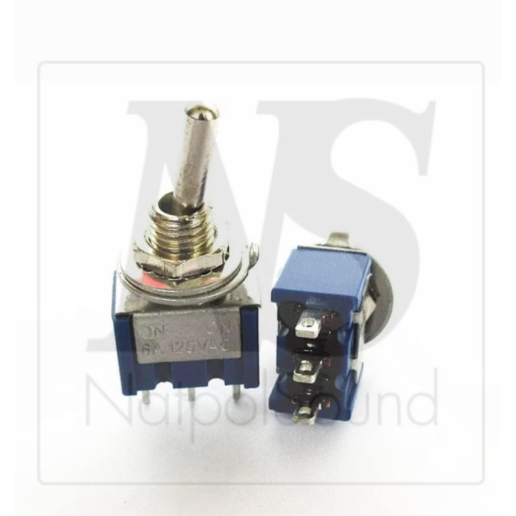 DIYsound 1pcs MTS 102 สวิตช์โยก 5A 125V, 3-pin 2 เกียร์, 6 มม. สวิตช์สลับ, สวิตช์สลับ สวิทปิดเปิด สวิตช์ไฟ 12v สวิชโยกส