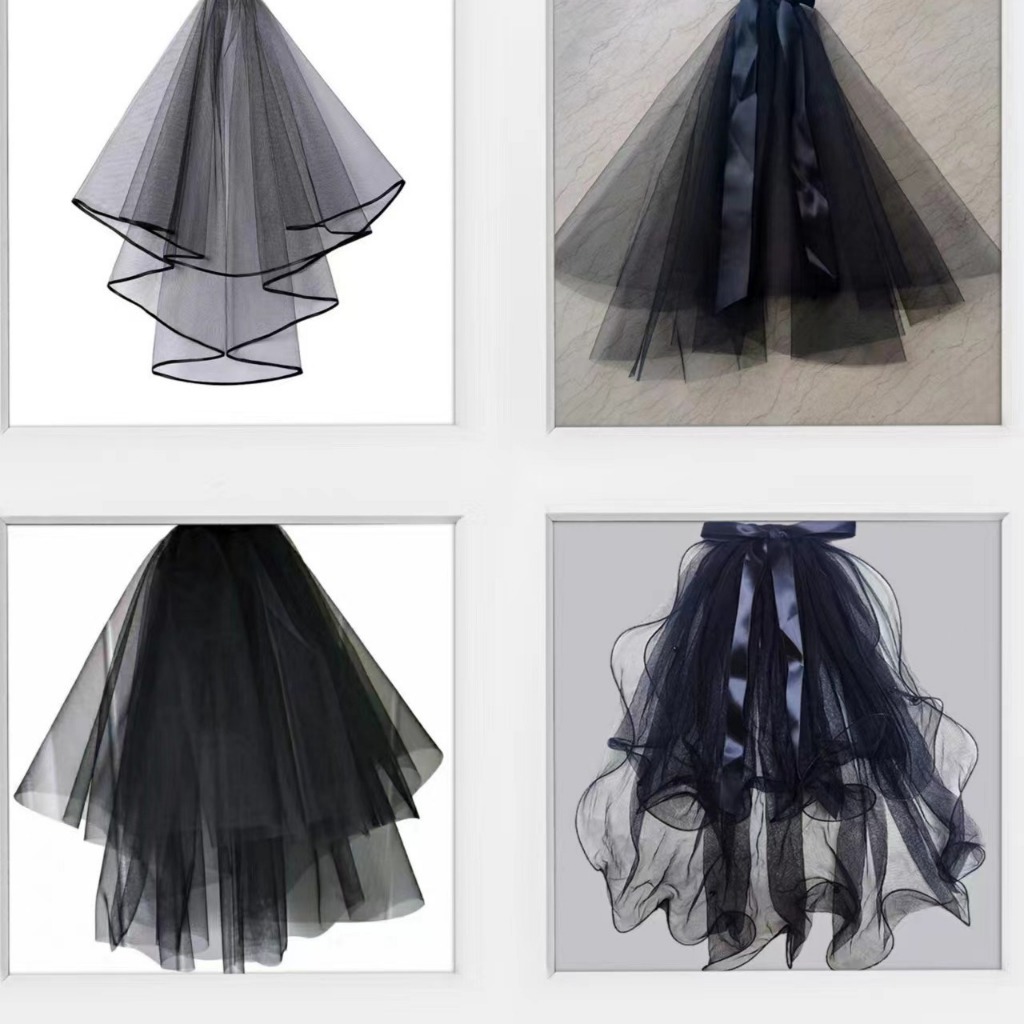 เวลเจ้าสาวเวลเจ้าสาวสีดำ ความยาว60-80CM