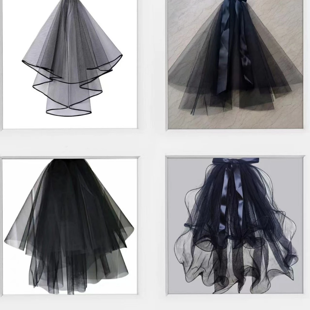 เวลเจ้าสาวเวลเจ้าสาวสีดำ ความยาว60-80CM