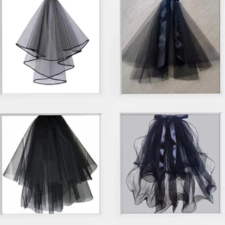เวลเจ้าสาวเวลเจ้าสาวสีดำ ความยาว60-80CM