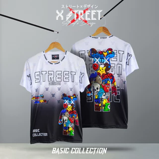 [พร้อมส่งจากไทย] namsap XStreet Teddy BearBrick ลายหมีทูโทนV.02 เสื้อยืดแฟชั่น Unisex คอกลม แขนสั้น ผ้าไมโครฯ ใส่สบาย