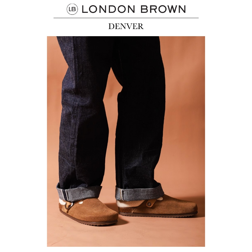 LONDON BROWN - DENVER รองเท้าหนัง ทรง MULES