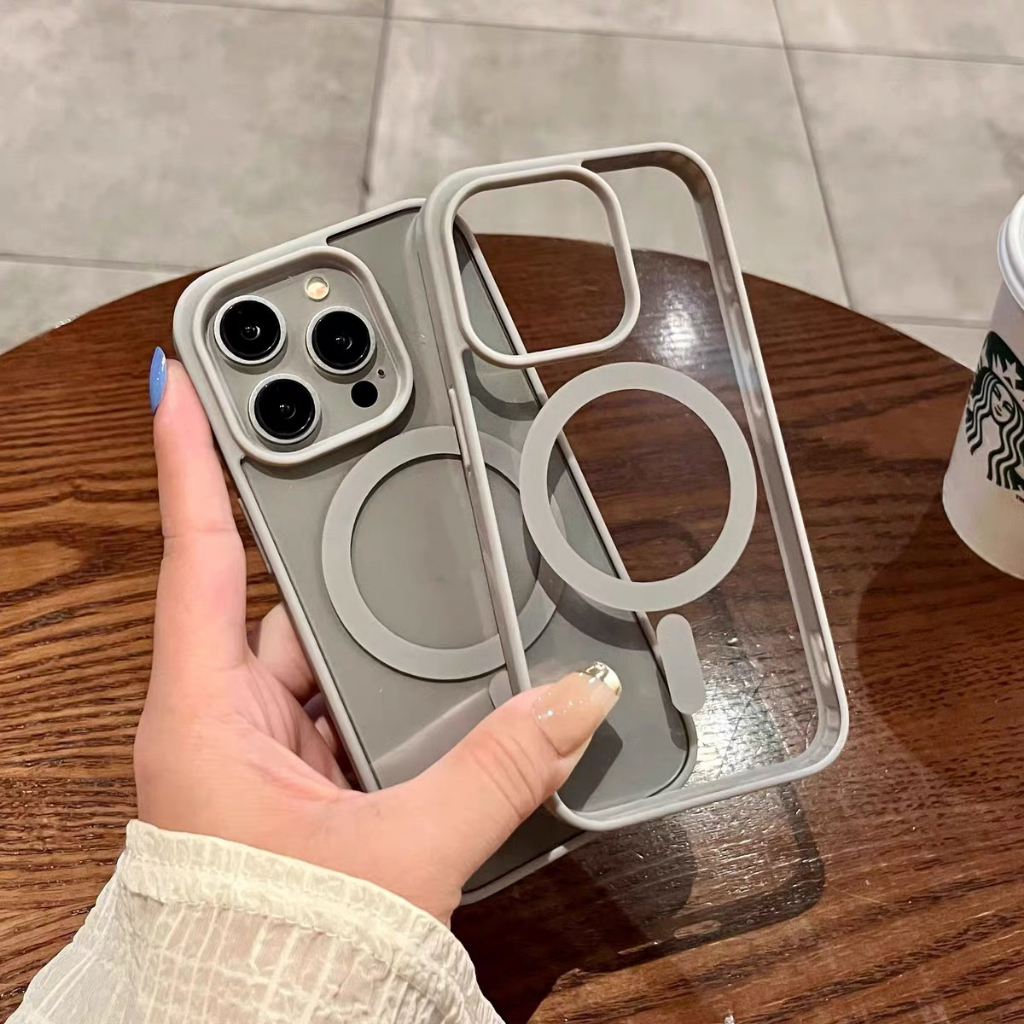 เคสชาร์จได้ขอบสี  พร้อมส่ง รุ่น   i11 11promax i12 12 promax 13 13promax 14plus i14 promax i16 promax 16plus - รูปที่ 2