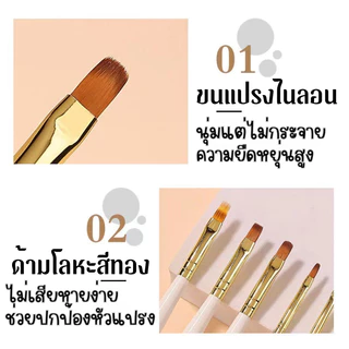 พู่กันทำเล็บ ไล่สี เพ้นท์ เฟรนช์ปลาย วัสดุอย่างดี ด้ามจับโทนสีพาสเทล มีฝาปิดถนอมขนแปรง ให้คุณภาพดี