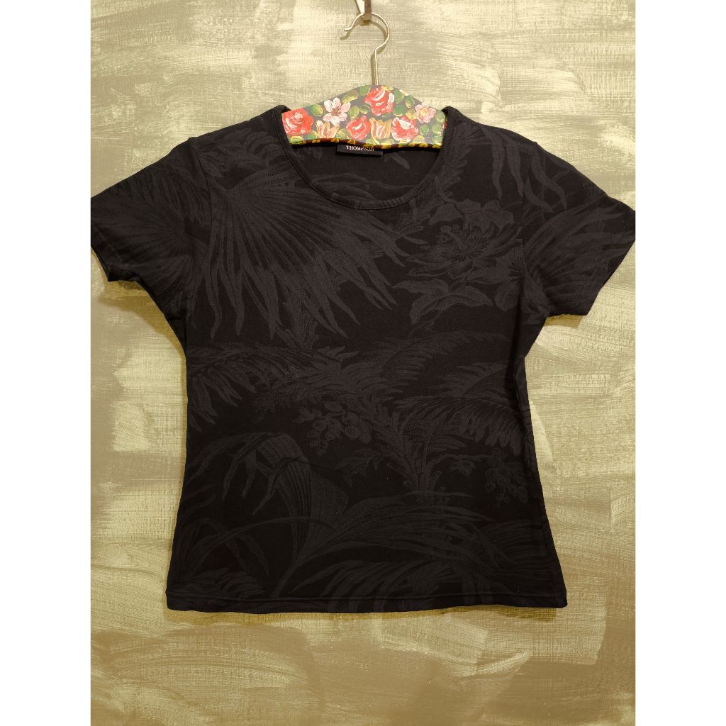 JIM THOMPSON Black Palm Tree T-Shirt Size S