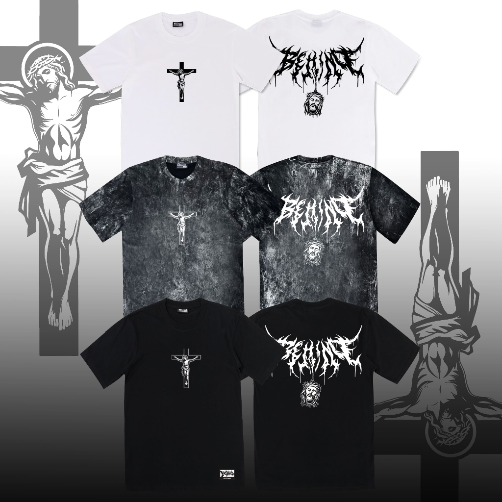 BEHIND เสื้อยืด “ HANGMAN “ แขนสั้น แขนยาว แนวสตรีท Oversize เสื้อยืดชาย หญิง