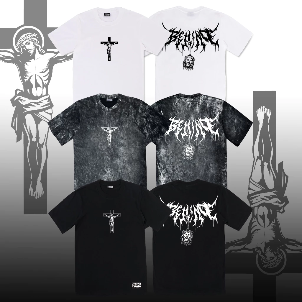 𝗕𝗘𝗛𝗜𝗡𝗗 เสื้อยืด “ HANGMAN “ แขนสั้น แขนยาว แนวสตรีท Oversize เสื้อยืดชาย หญิง