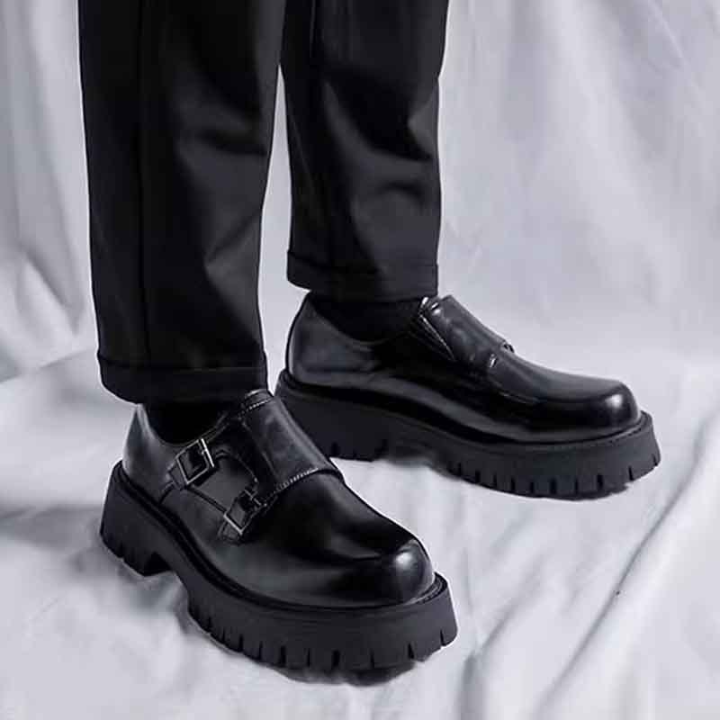 รองเท้าหนัง Loafers ใหม่ สีดำด้าน รองเท้าผู้ชาย