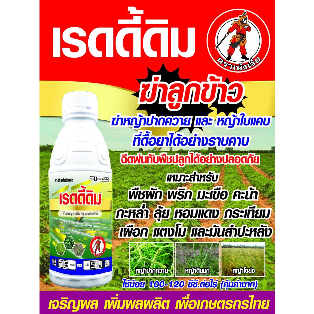 เรดดี้ดิม คลีโทดิม 1 ลิตร เอ็กซโทดิม  กำจัดหญ้าปากควาย หญ้าใบแคบ ฆ่าหญ้าใบแคบทุกชนิด พืชใบกว้างไม่ตาย แพนเทอร่า