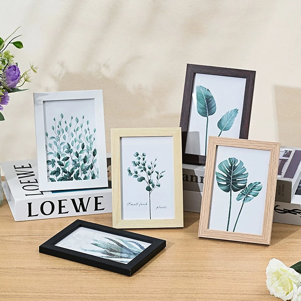 กรอบรูป กรอบรูปมินิมอล3.5X5/4X6นิ้วสีขาว สีดำ กรอบรูปไม้ กรอบรูปใส แต่งบ้า