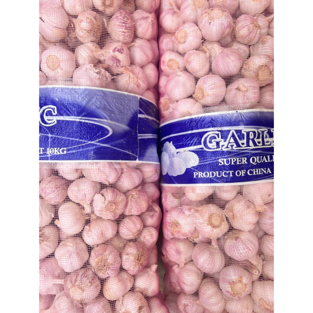 กระเทียมจีนหัว4.5cm กระเทียมปิงปอง ยกกระสอบ น้ำหนัก9.5-10กิโลกรัม