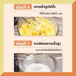 ksrain เครื่องปั่นผสมแป้งไฟฟ้า เครื่องผสมอาหาร เครื่องผสมอาหารแบบมือถือ เครื่องตีแป้ง ตีไข่ กำลังไฟ 260 วัตต์