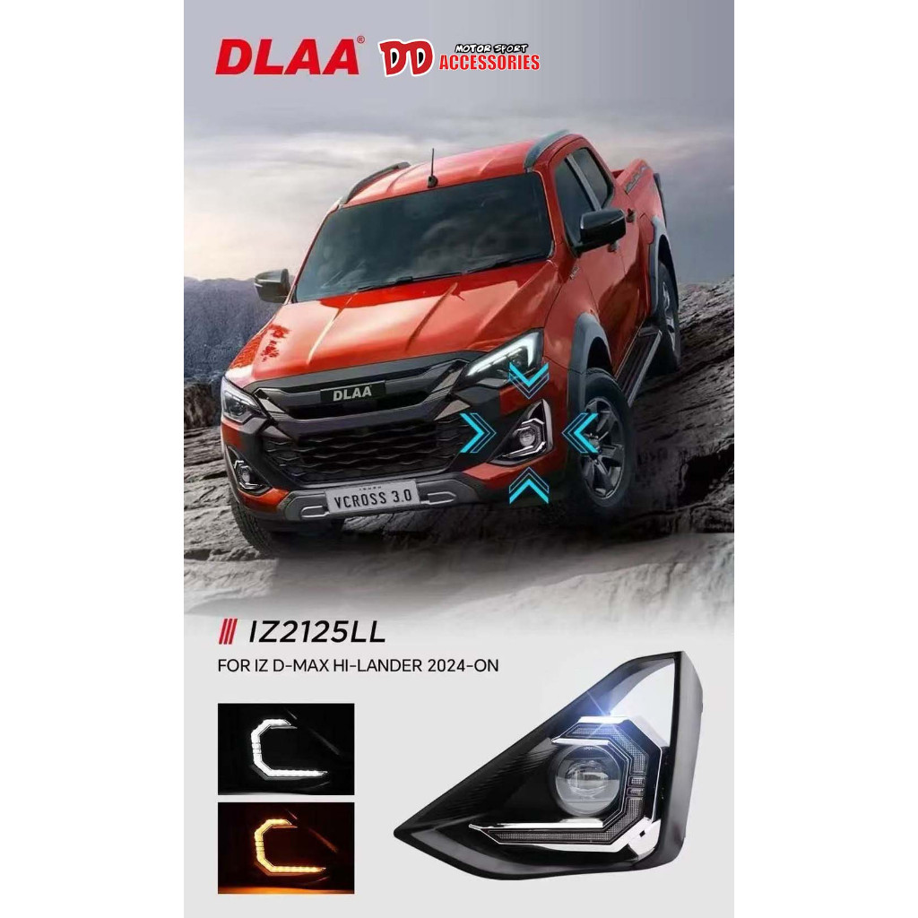 DRL Dmax 2024 2025 2026 + ไฟตัดหมอก LED V2 Bar ใหญ่ โคตรสวย