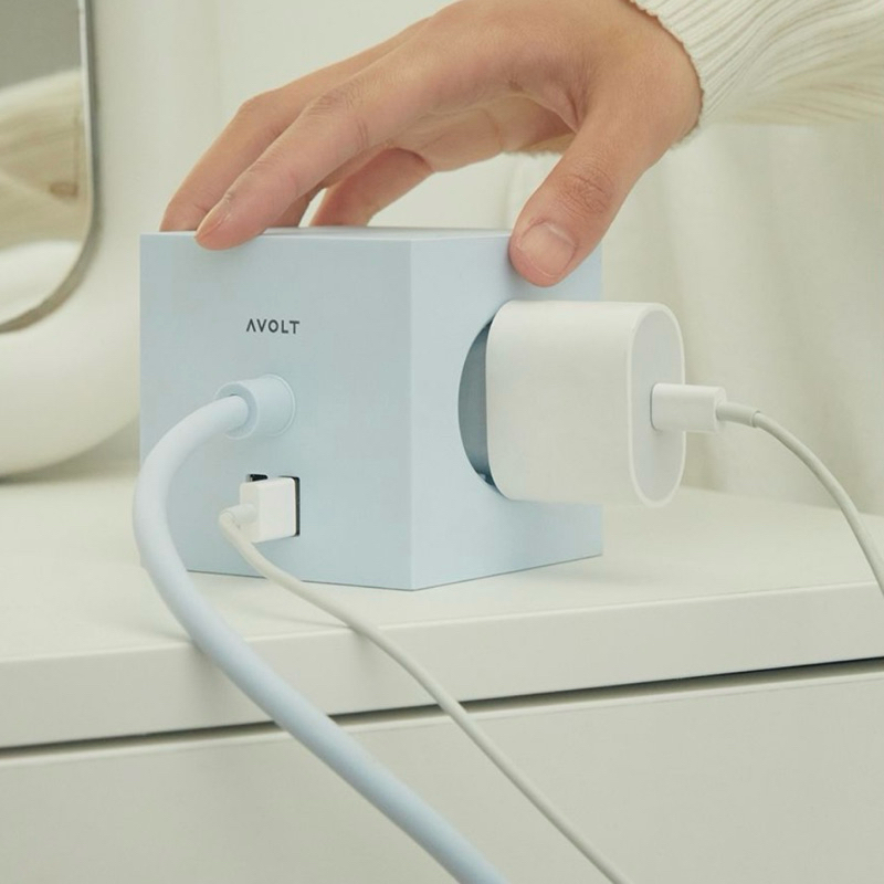 [AVOLT] Square 1 USB-C Multi Power Hub – Cloudy Blue ปลั๊กพ่วง AVOLT Square 1 – พอร์ต USB-C