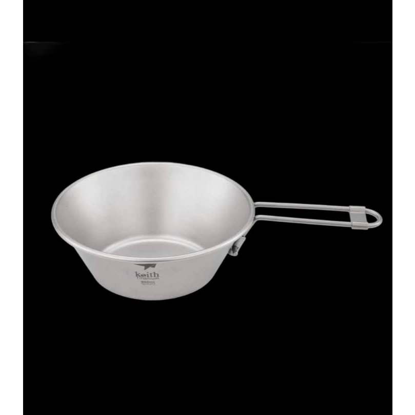 KEITH TITANIUM BOWL WITH FOLDING HANDLE-300ML/10.1OZ TI5320