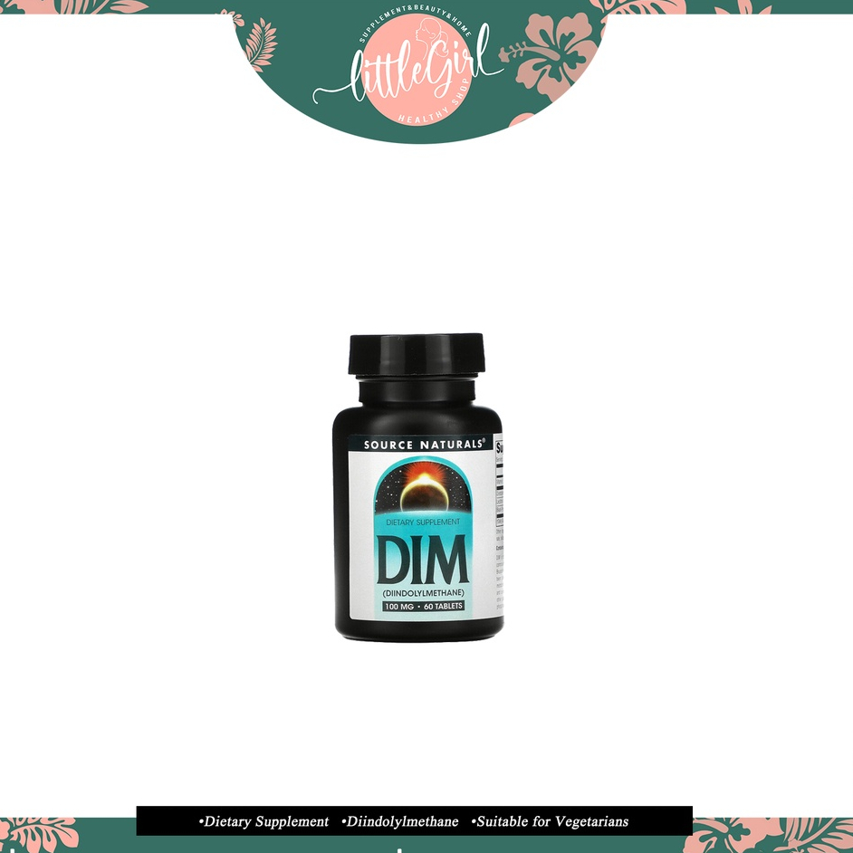 (พร้อมส่ง) Source Naturals Diindolylmethane (DIM) 100 mg 60 Tablets