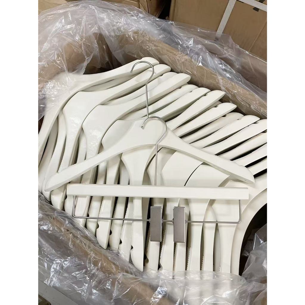 NEW ไม้แขวนเสื้อพลาสติก  ไม้หนีบกางเกง หนีบกระโปรง หนาทนทาน แข็งแรง คุณภาพดี-PSD-ราขา10ชิ้น