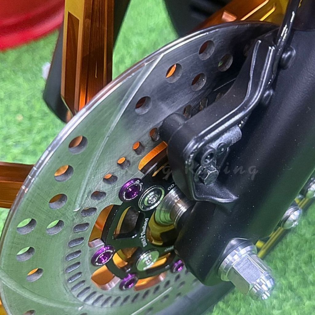 แกนล้อหน้า+บูทล้อหน้า GIORNO สแตนเลสแท้ ไม่เป็นสนิม ใส่ได้เลยตรงรุ่น แกนล้อจีโอโน่ (แกนล้อหัวปิดลายสนาม+บูทล้อหน้า 1คู่) - รูปที่ 5