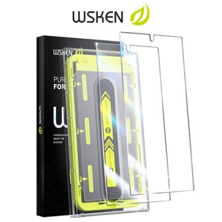 Wsken 2 Pack Galaxy S25 Ultra S24 Ultra ปกป้องหน้าจอกระจกนิร…
