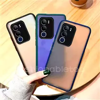 เคสขอบสี หลังแบบด้าน สำหรับ Vivo Y19s Y200 5G Y21D Y31 5G เคสโทรศัพท์กันกระแทก ขอบสีหลังด้าน