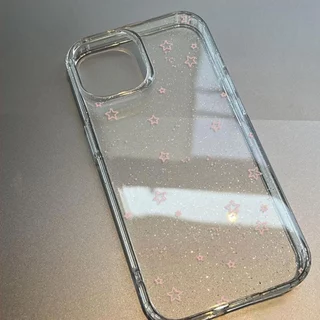 เคส iPhone 15 Pro Max iPhone 13 11 เคสใสแบบแวววาว TPU นุ่มสีสันสดใส ดาวห้าแฉกสีสันสดใส Compatible iPhone14 Pro max