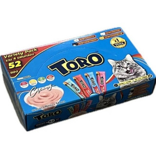 Toro รวม 4 รส ในกล่อง ขนมแมวเลีย 52ซอง/แพ็ค