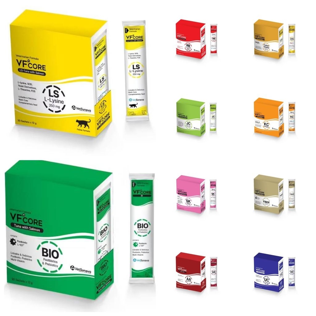 [ยกกล่อง]VFcore แมวเลีย วิตามินเสริมภูมิ ขนาด 12gx30ซอง