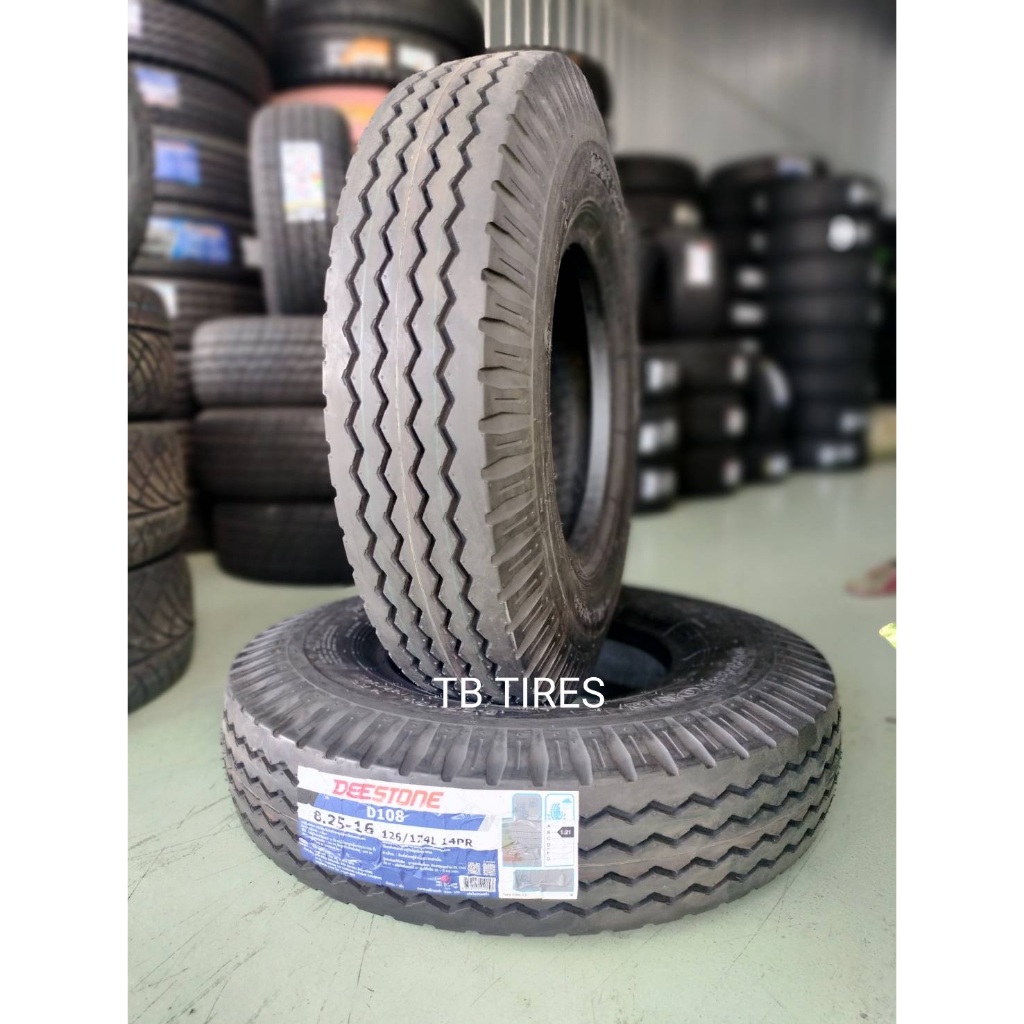 ยางนอกหน้า 8.25-16 14PR D108 D108/102  // DEESTONE (ยางใหม่ปี 2023 , 2025)