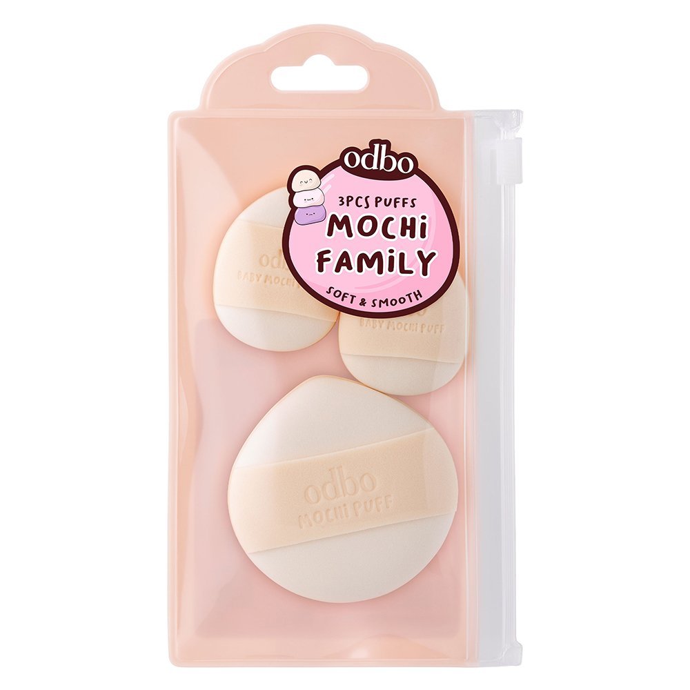พัฟ โอดีบีโอ ทรี พีซ พัฟ โมจิ แฟมิลี่ ODBO 3PCS PUFFS MOCHI FMMILY OD8069