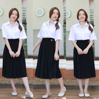 กระโปรงพลีทนักศึกษา จีบเล็ก จีบใหญ่ จีบทวิส มียาว14-36นิ้ว กระโปรงนักศึกษา