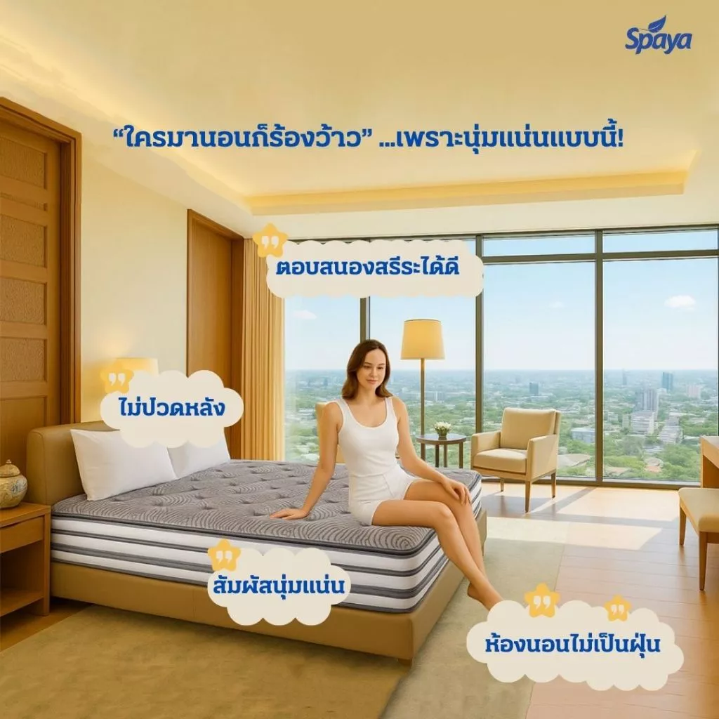 ที่นอนสปริง SPAYA รุ่น Pearl ขนาด 3.5 ฟุต / 5 ฟุต / 6 ฟุต หนา 9.5 นิ้ว thumbnail 3