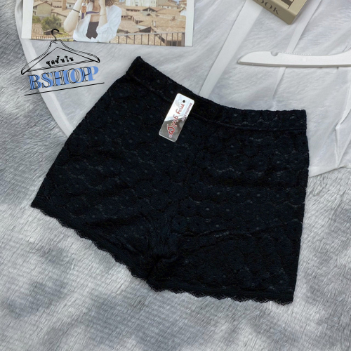 กางเกงซับในแต่งลูกไม้ผ้ามัน งานเก็บทรงสวยลูกไม้ไม่คัน ระบายอากาศได้ดี K7777