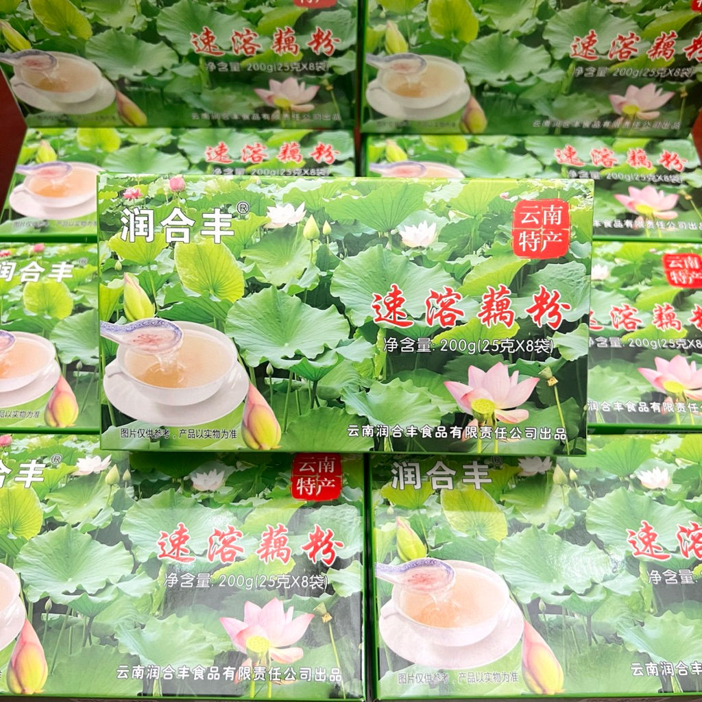 แป้งรากบัว ผงรากบัวแท้ เจ ขนาด 200g (25g*8ถุง) อาหารเช้า ทำของ หวานต่างๆ 速溶藕粉