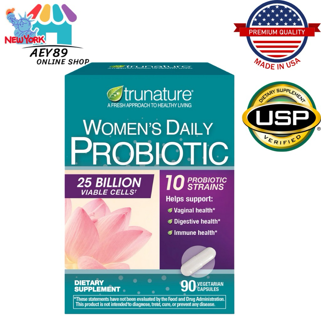 Trunature Women's Daily Probiotic, 90 Vegetarian Capsules โพรไบโอติกสำหรับผู้หญิง (made in USA)