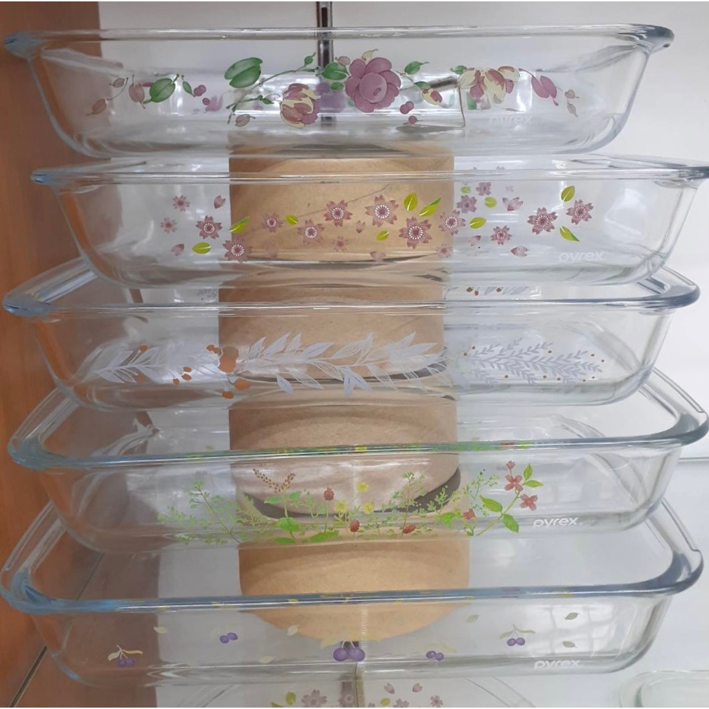 🍂🍂Pyrex ถาดอบแก้ว ภาชนะใสอาหาร Pyrex Borosilicate Glass Bakeware 🥮🥮 ขนาด 1.7 ลิตร 18 x 28 ซม. 🌹🌹