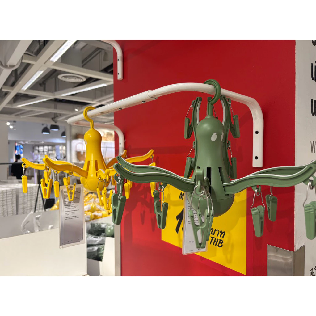 ที่ตากผ้าแบบไม้หนีบ 16 ตัวของอิเกียรุ่น PRESSA/IKEA