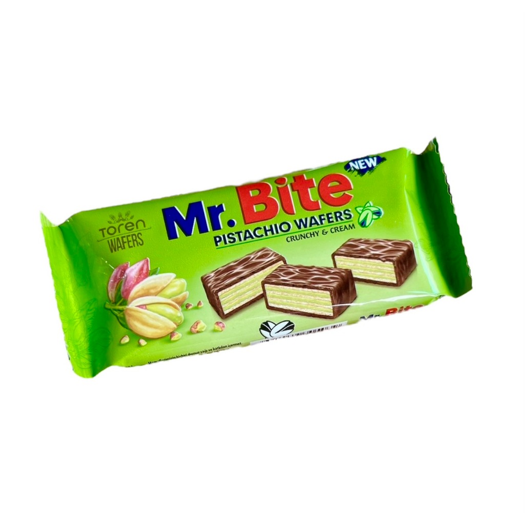 pitachio wafers cruchy&cream เวเฟอร์ พิทาซิโอ จากตุรกี 1 ชิ้น