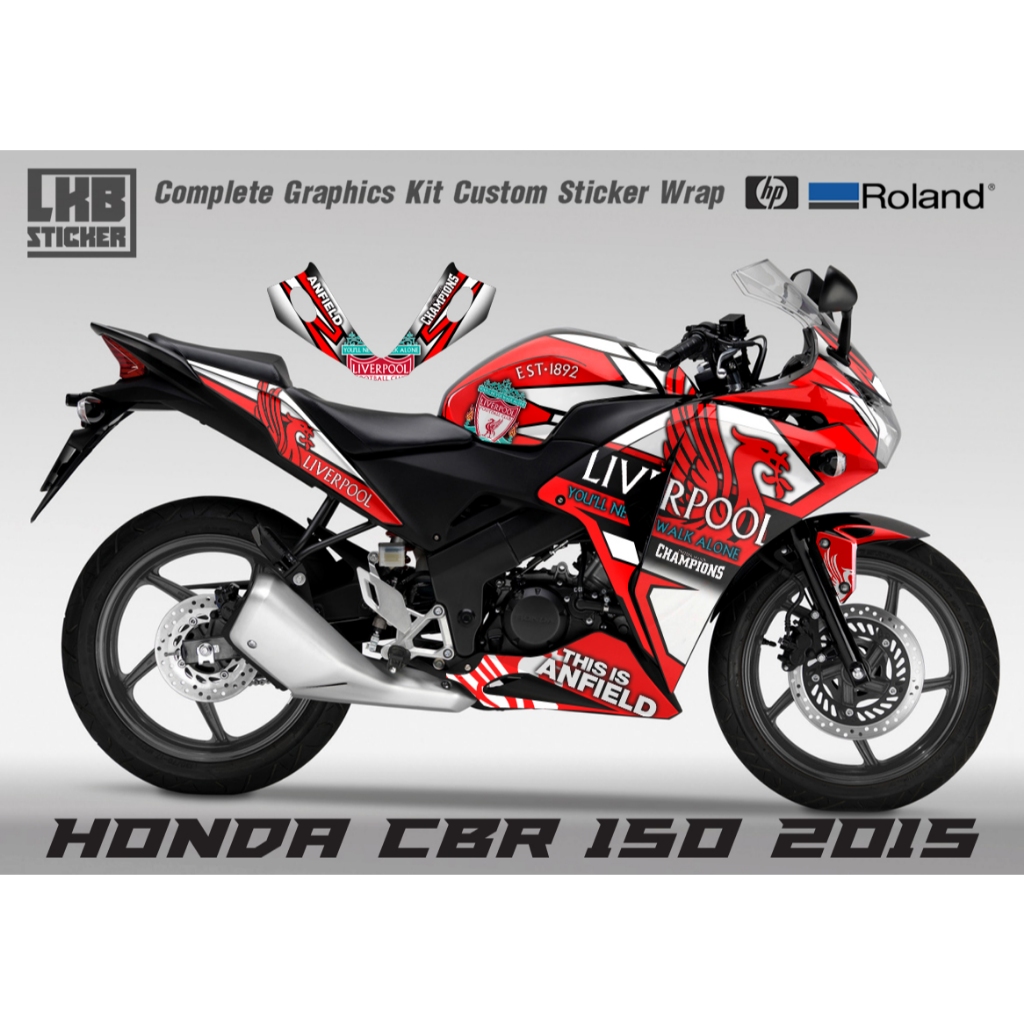 สติ๊กเกอร์ Honda Cbr 150 ปี 2015 ลาย Liverpool