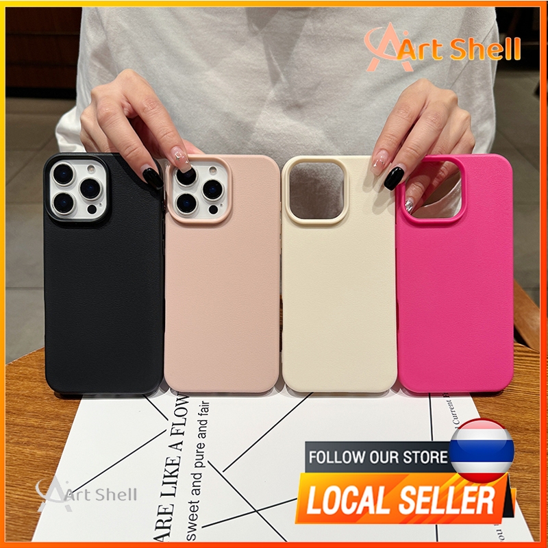 สวยมาก กรณีโทรศัพท์นุ่มหนัง หลายสีให้เลือก กันกระแทก เคสไอโฟน for iPhone 16 13 11 12 15 14 PRO MAX 7 8 PLUS XS XR XSMAX