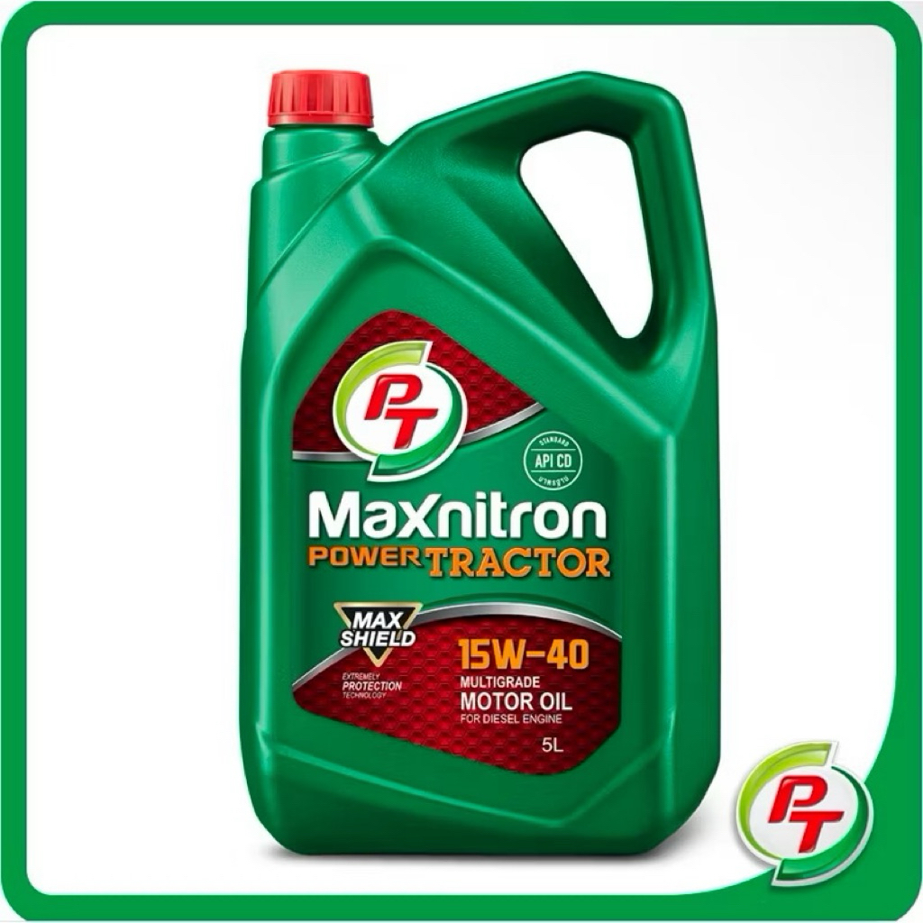 น้ำมันเครื่อง PT Maxnitron Power Tractor 15W-40 (แถมปลอกแขน)📌