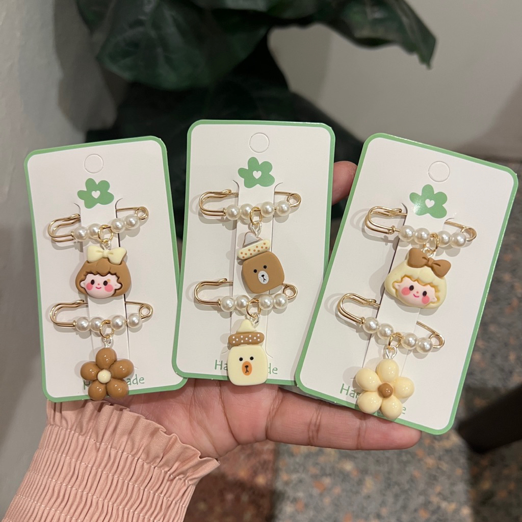 เข็มกลัดคนท้อง เข็มกลัดแฟชั่น งานแพ็ค 2 ชิ้น มินิมอลสุดๆ