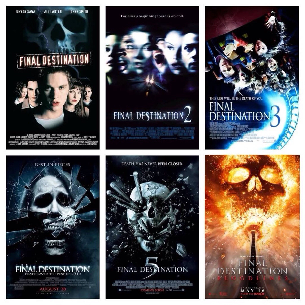 โปสเตอร์ หนังฝรั่ง Final Destination 1-6 11.5 X 16.5 นิ้ว (A3)