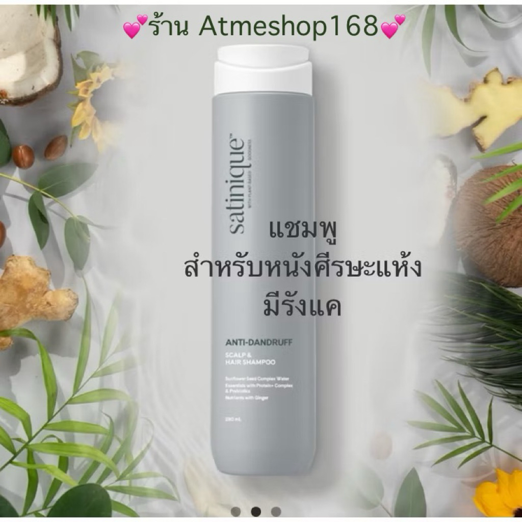 ซาทินิค แอนดี้-แดนดรัฟ สคัลพ์ แอนด์ แฮร์ แชมพู 280 มล. ของแท้ของใหม่ฉลากไทย ร้าน Atmeshop168