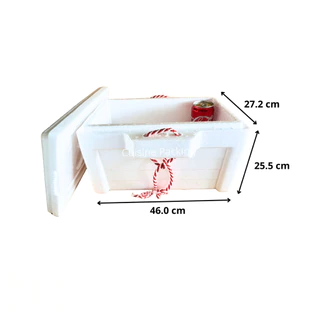 กล่องโฟม ลังโฟม ปิคนิค ไซส์ใหญ่(L) [ 1-4ชิ้น​ /1​ คำสั่งซื้อ​] (Picnic foambox size 27.2 x 46.0 x 25.5 cm)