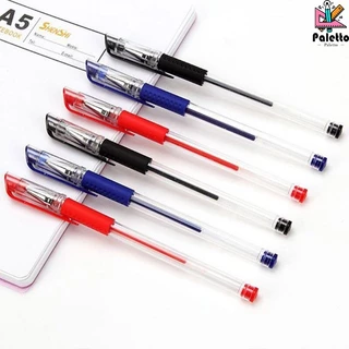 ปากกาหมึกเจล มี 3 สีให้เลือก (สีน้ำเงิน/แดง/ดำ) 0.5mm หัวเข็ม ปากกาหัวเข็ม